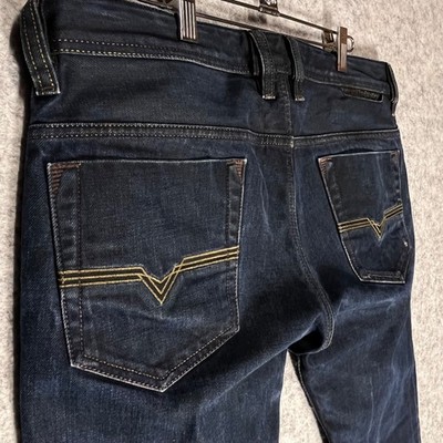 Diesel Safado 0806X Herren Slim Straight Jeans dunkelblau W34 L34 (eigentlich) seltener Typ