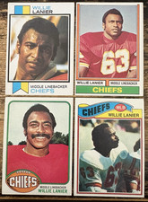 WILLIE LANIER Topps LOT 1973 #41 1974 #480 1976 1977 Kansas City Chiefs HOF EXMT