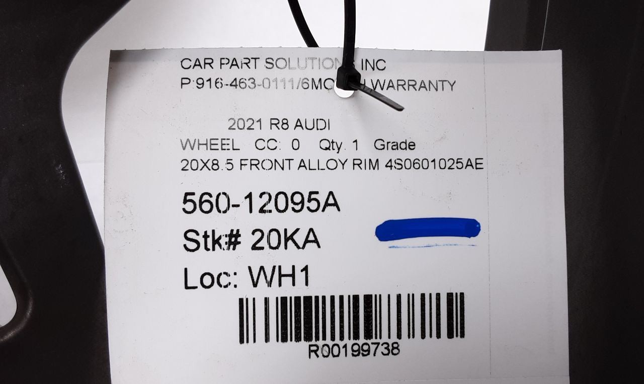Audi R8 Rim 20" 4S0601025AE !BENT ON THE REAR OUTER EDGE!