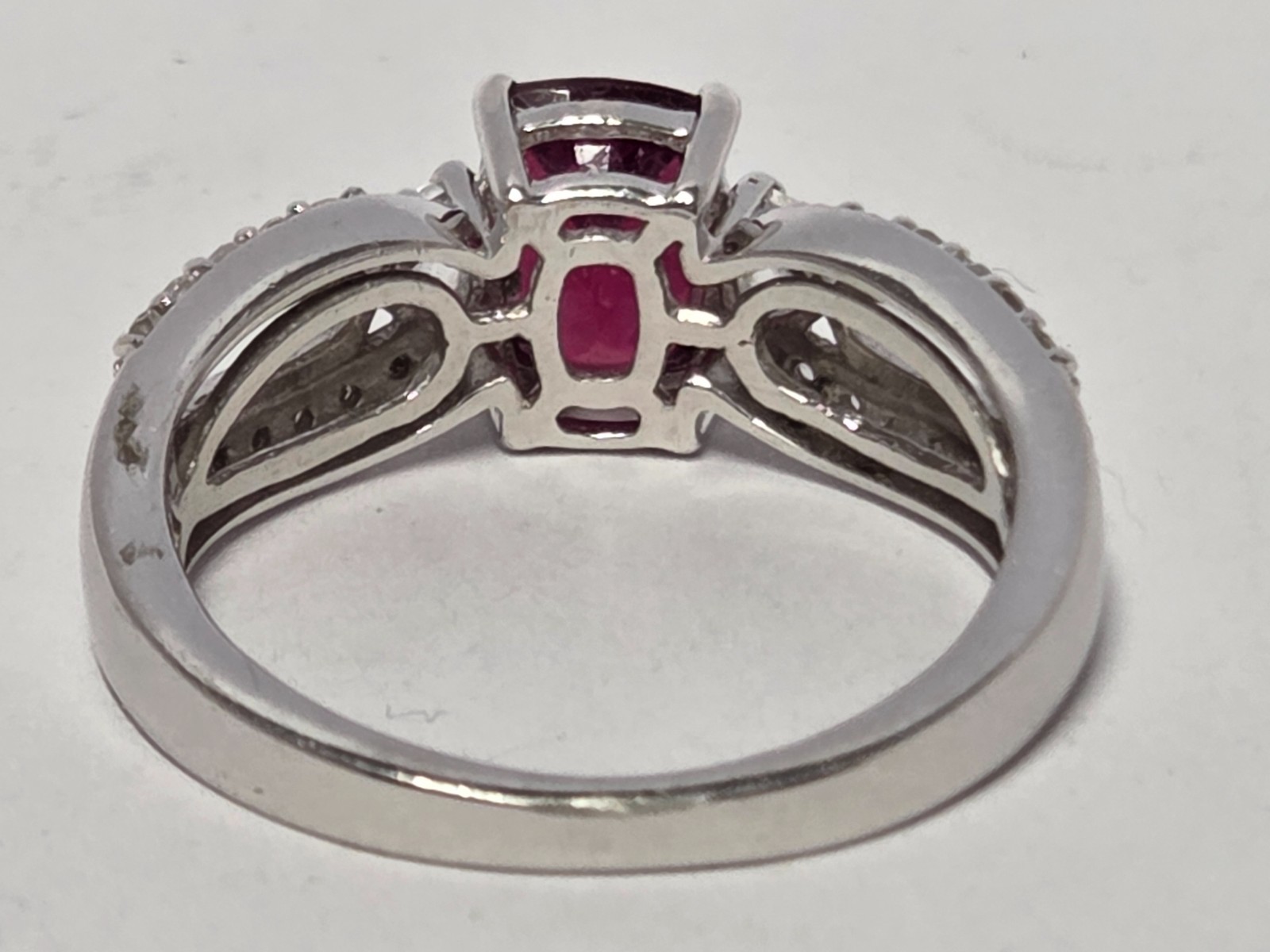 STS Lab-Created Red Ruby 925 Sterling Silver Ring… - image 12