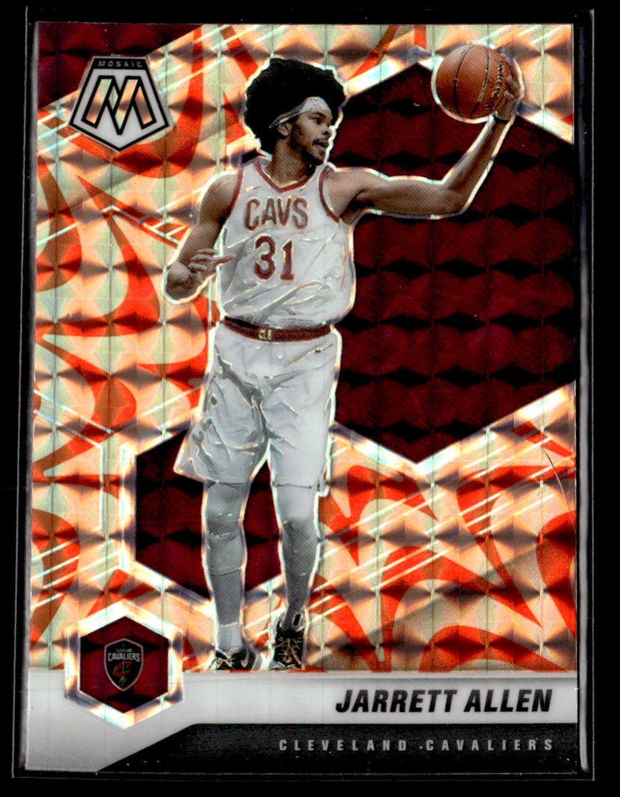 2020-21 Panini Mosaic #197 Jarrett Allen Mosaic Reactive Orange card