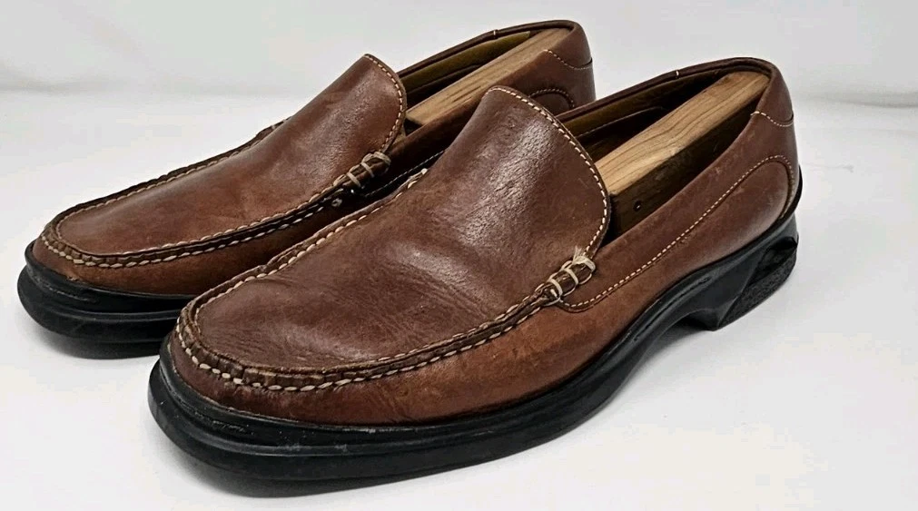Mocassini Cole Haan Santa Barbara slip on uomo 11 5 marrone suola NikeAir 07184 preparazione