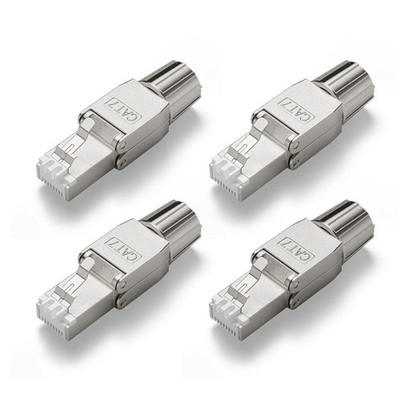 Packung und : 4er Pack Cat7 RJ45 Stecker, 18 Monate Qualitätsgarantie