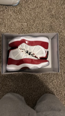 #ad Jordan Air Jordan 11 Retro High Top Cherry Men White Red Black 2022 CT8012 116 $200.00