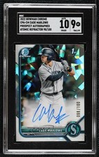 2022 Bowman Chrome Prospect Atomic Refractor Cade Marlowe SGC 9 MINT Auto 08vx
