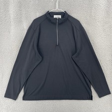 Greg Norman 1/4 Zip Pullover Sweatshirt Golf Play Dry Men  s Size XL Black 11383