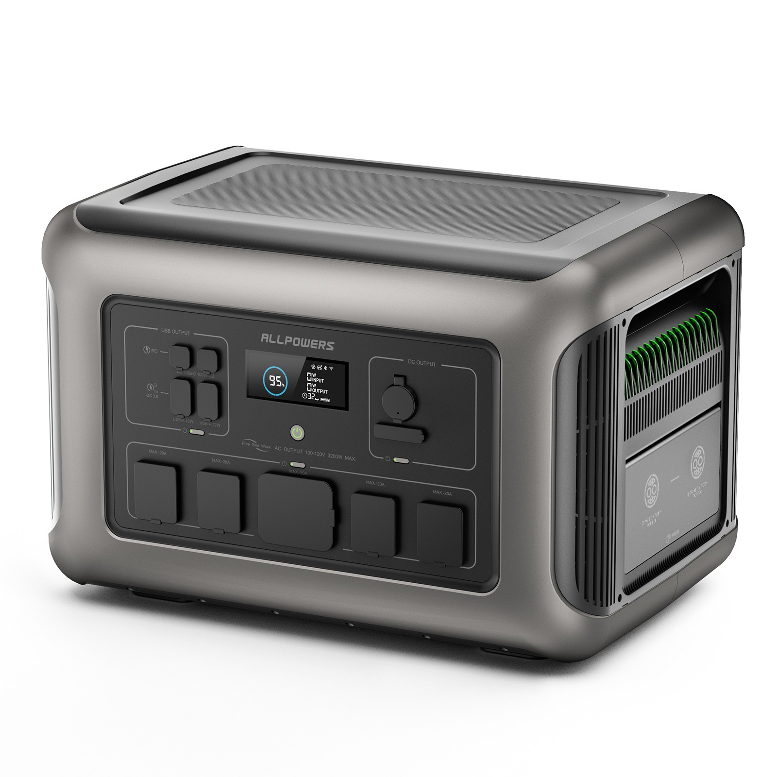 ALLPOWERS R3500 3168Wh Portable Power Station 30A RV LiFePO4 UPS Solar Generator