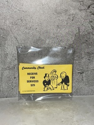 1995 Washington D.C. Edition Monopoly - Replacement Community Chest cards