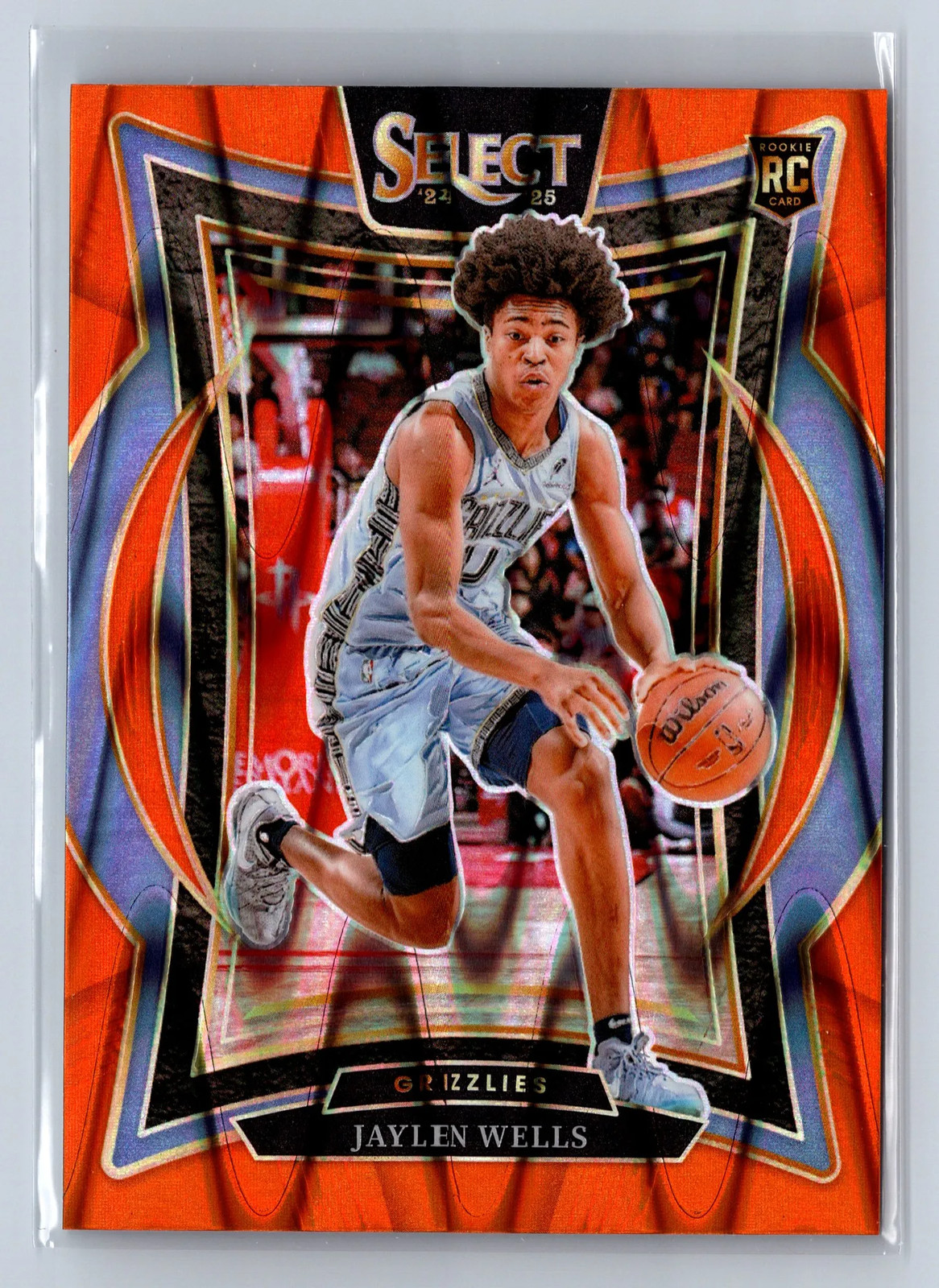 2024 Panini Select Jaylen Wells Orange Tectonic Prizm #79