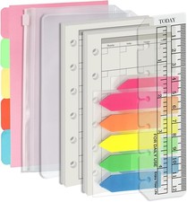 Harphia A7 6 Holes Binder Refill Value Set, 90sheets A7, Month Paper Set 