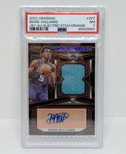 2022-23 Mark Williams Obsidian Rookie Patch Auto /35 Orange Etch RPA PSA 7