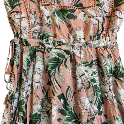 Seafolly Tropicana Dress Size S Pink Floral Snappy Sleeveless Drawstring Waist - Picture 7 of 22