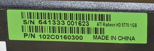 Mac Pro Apple ATI Radeon HD 5770 1GB DDR5 102C0160300 71205840H0G - Picture 3 of 4