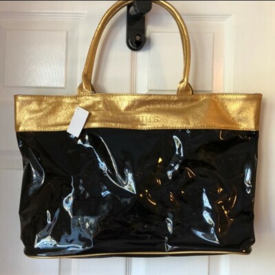 Hanae Mori Black And Gold Tote Bag