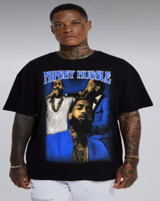 NIPSEY BLUE RAP HIP HOP  T SHIRTS MEN'S SIZES