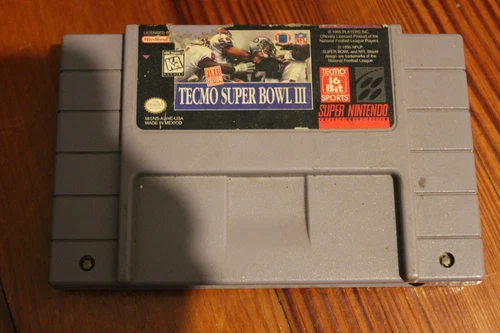 Tecmo Super Bowl 3 Super Nintendo Game--Read Description