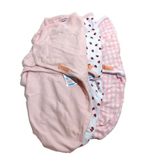 3-Pack SwaddleMe by Ingenuity Original Swaddle, Small/Med, 0-3 Months, Pink Girl