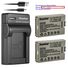 Kastar BP-110 Fully Decoded Battery Slim Charger for Canon VIXIA HF R27 HFR27