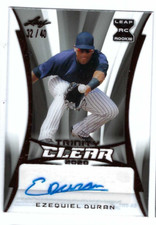 EZEQUIEL DURAN 2020 LEAF TRINITY BASEBALL CLEAR ACETATE ROOKIE AUTO /40