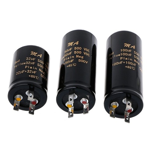 100+100uf 50+50uf 32+32uf 500V Electrolytic Double Amplifier Capacitors 1PC - Picture 2 of 11