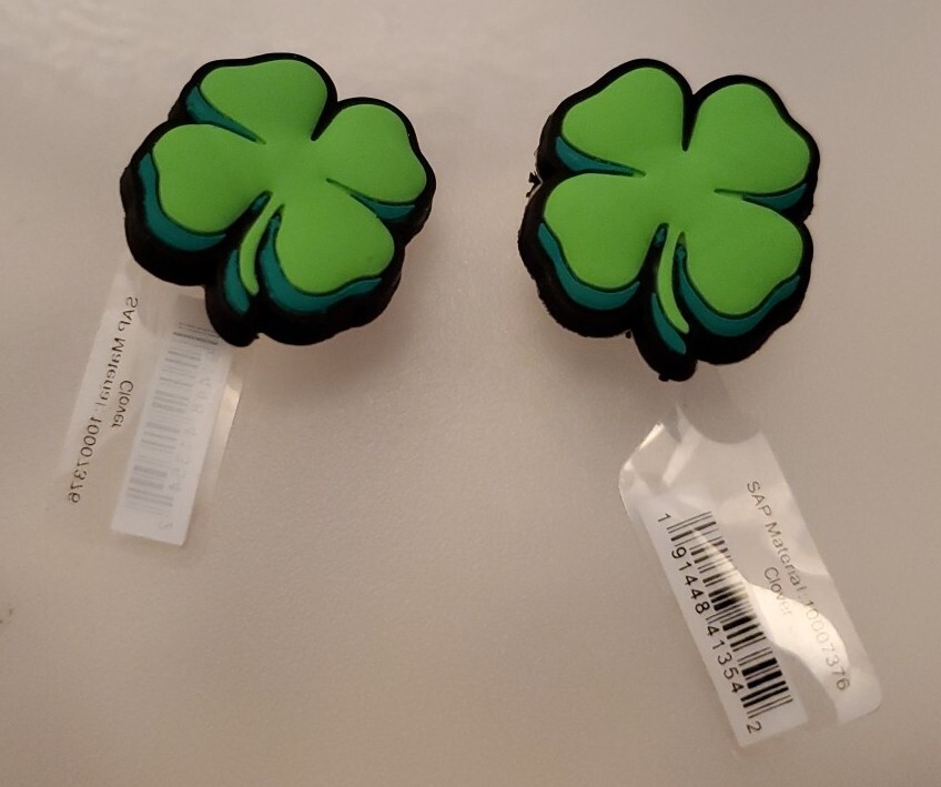 Lot of 2 - Crocs Jibbitz Clover Shoe Charms | Jibbitz for Crocs | eBay