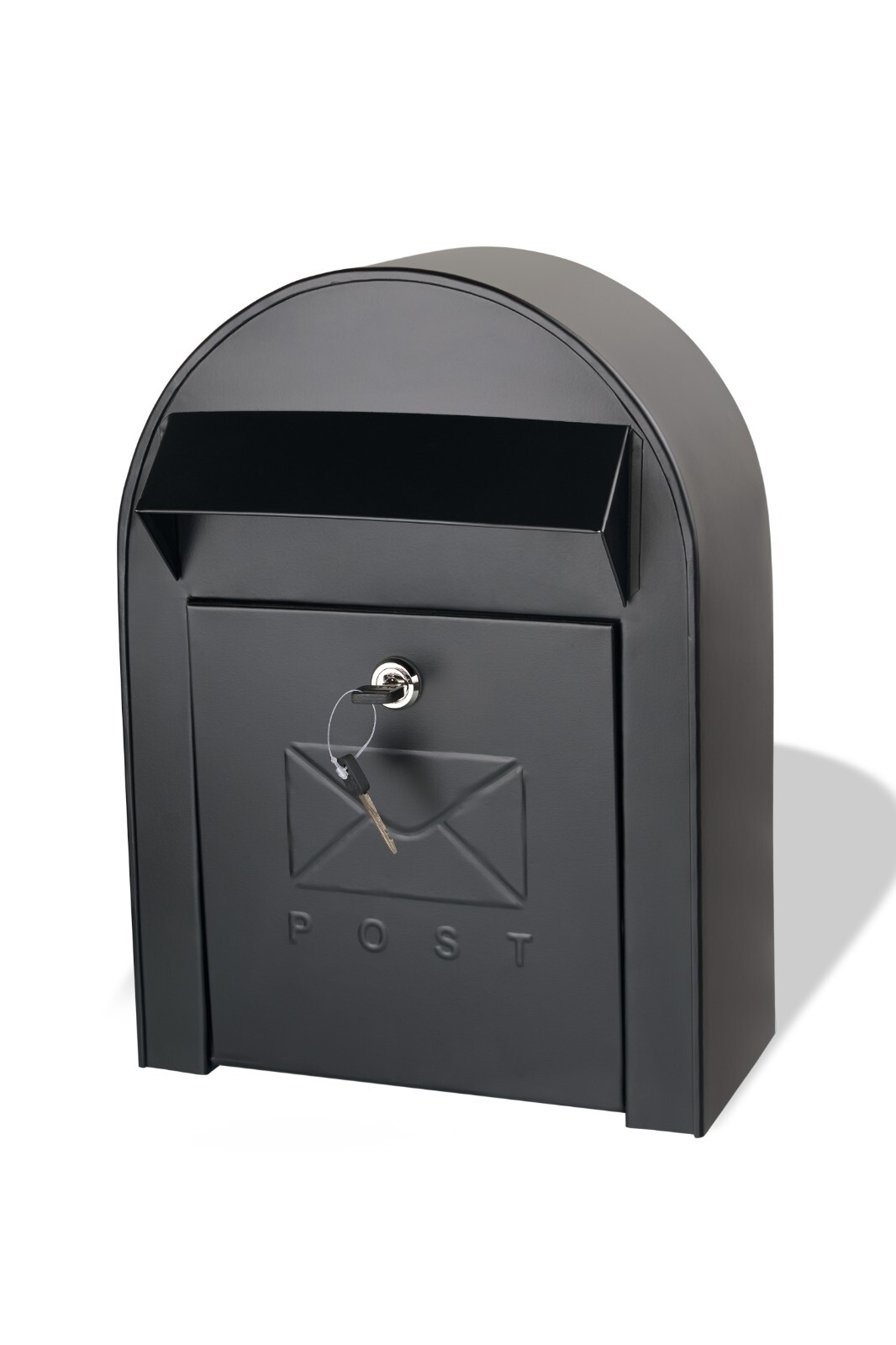 Large Letter Post Box Black Wall Mounted Mailbox Rustproof Letterbox