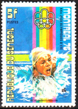 Stamp/Timbre de SENEGAL 21e Jeux Olympiques Montreal 1976 Oblitéré