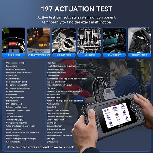 iCarsoft MT V6 OBDII 4" TFT Pro Diagnostic Scan Tool BMW Motorbike Motorcycle - Picture 2 of 5