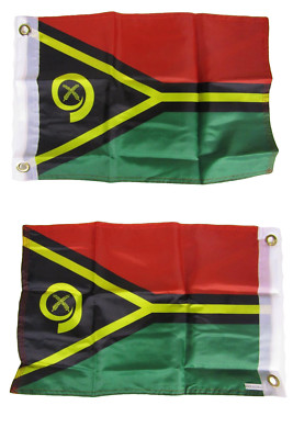 12x18 Vanuatu Country 2 Faced 2-ply Wind Resistant Flag 12x18 Inch