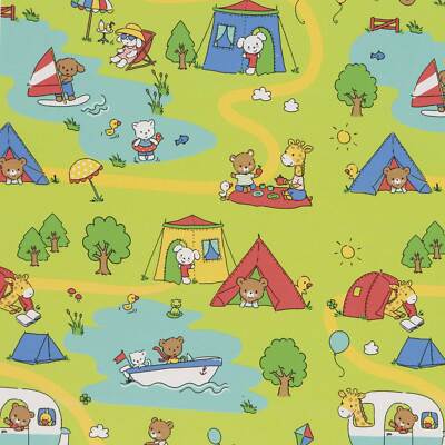 2m Geschenkpapierrolle Tiere Camping Urlaub Natur Kindergeburtstag Junge Mädchen