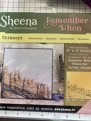 SHEENA DOUGLAS SCHABLONE 8 X 8 SCHORNSTEINE ERINNERN SICH, WENN BASTLER BEGLEITERHÄUSER
