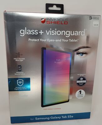 ZAGG Shield Glass+ Screen Protector for Samsung Galaxy Tab S5e, VisionGuard