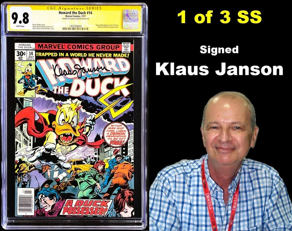 Howard The Duck #14 CGC 9.8 SS 1977 Marvel Comics Son of Satan App 1 of 3 Signed - Image 2 of 4