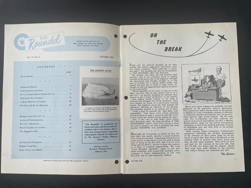 RCAF ORIGINAL OCT 1958 ROUNDEL MAGAZINE | MARITIME COM | OVERSEAS FERRY EX CON - Picture 3 of 13