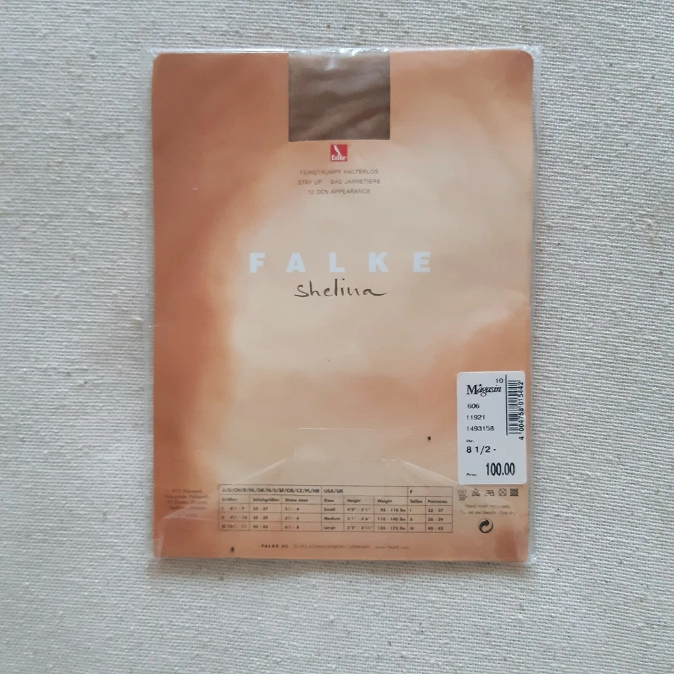 Medias Vintage Ultra Transparente Marrón Brillante 12 DEN Talla 8 1/2 - 9, FALKE Foto 3 de 4