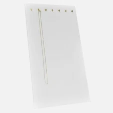 1 White Necklace Chain Bracelet Easel Jewelry Display Stand with 7 Hooks