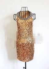 Women Lady Party Cocktail Shine Bling SEQUINED Clubwear Mini Dress Evening gown