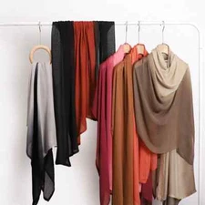 Muslim Women Large Gradient Hijabs Scarf Cotton Rayon Headscarf Shawls Head Wrap