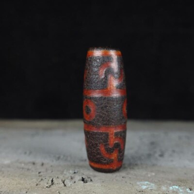 Old Tibetan Nepalese Himalayan FYM Ancient Old Dzi Talisman 3 eye Beads Amulet