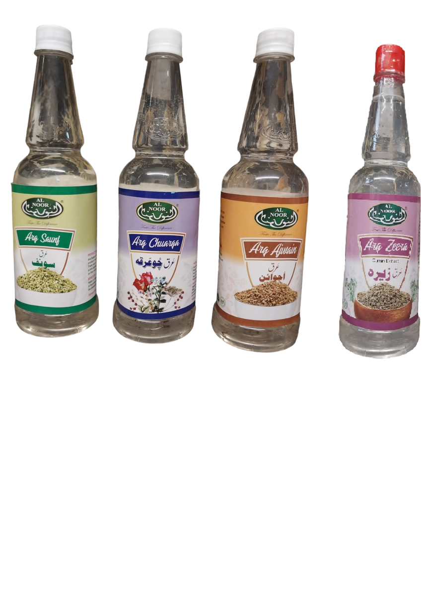 Arq e Ajwain, Chuarqa, Saunf ,Zeera ,Lahsun, Alnoor Long Expiry Date 800ml