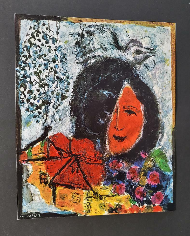 Chagall .iLithograph ケンタルルスと幅と子 Chagall