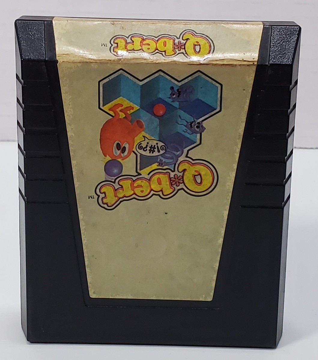 Q*bert (ColecoVision) Parker Brothers 1983 Cart + Manual Cleaned