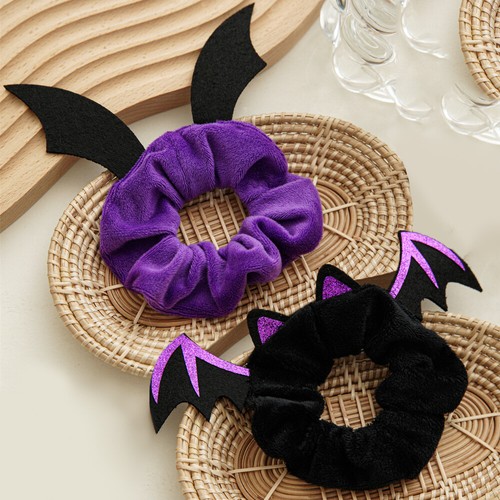 Halloween Funny Hair Scrunchies Velvet Scrunchy Bobbles Elastic Hair Bands DIY - Picture 17 of 25