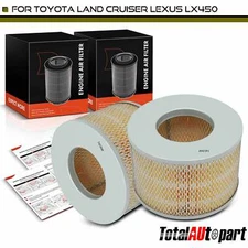 2Pcs Engine Air Filter for Toyota Land Cruiser 1960-1974 1981-1997 Lexus Front