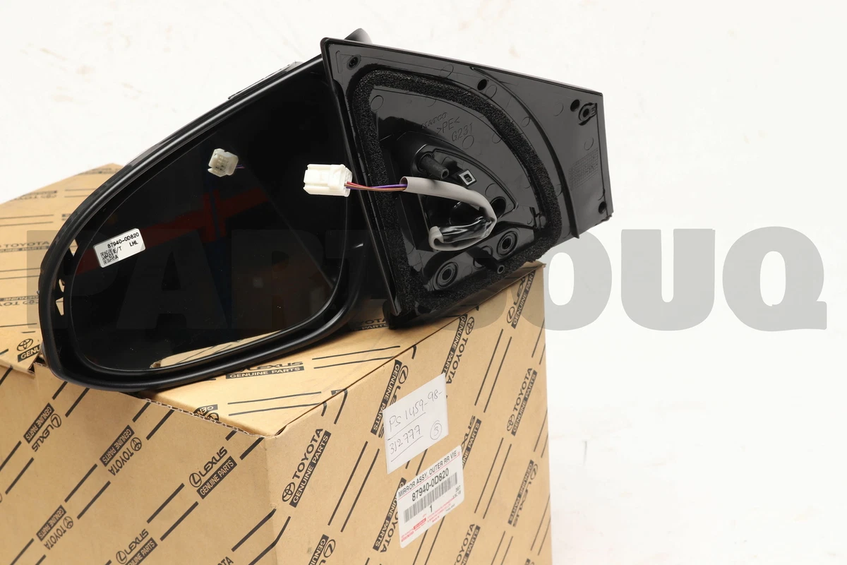 879400D820 Genuine Toyota MIRROR ASSY, OUTER REAR VIEW, LH 87940  