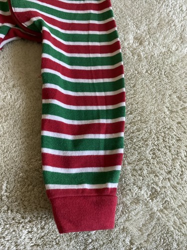 Hatley Boys Red White Green Striped Snug Long Sleeve Pajamas 18-24 months - Picture 7 of 9