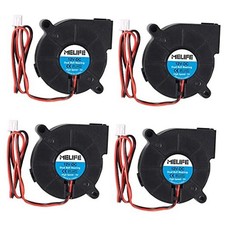 4 Pack Brushless Dual Ball Bearing Blower Fan, 12V 5015 Turbine 12V 5015
