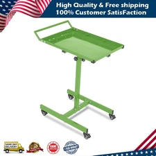 Adjustable Height Mobile Work Table 300Lbs Mobile Rolling Tool Table Workplace