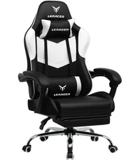 Gaming Chair Video Gaming Chair with Footrest 135° Recline Ergonomic High Back