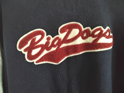 Vintage Big Dogs Fleece Jacket Stitch Patch 16/18 Youth Womens